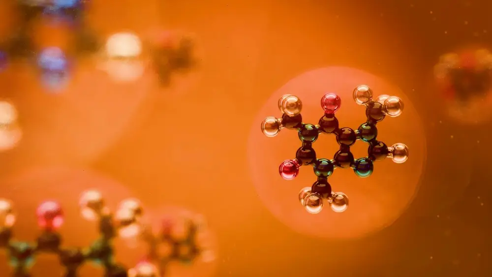 3D illustration of a molecule for science lessons