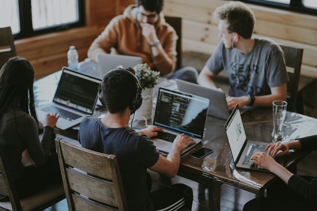 Colleagues working together in an office