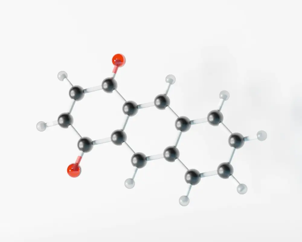 Molecular structure visual for a complex science topic