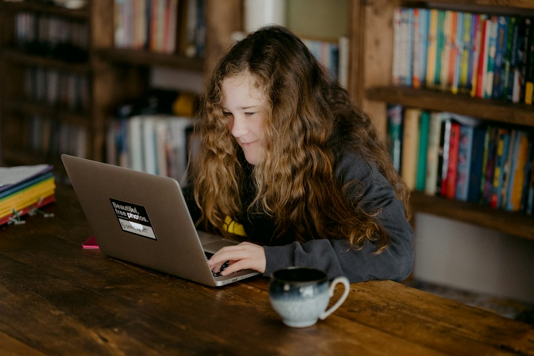 Student doing science homework at home