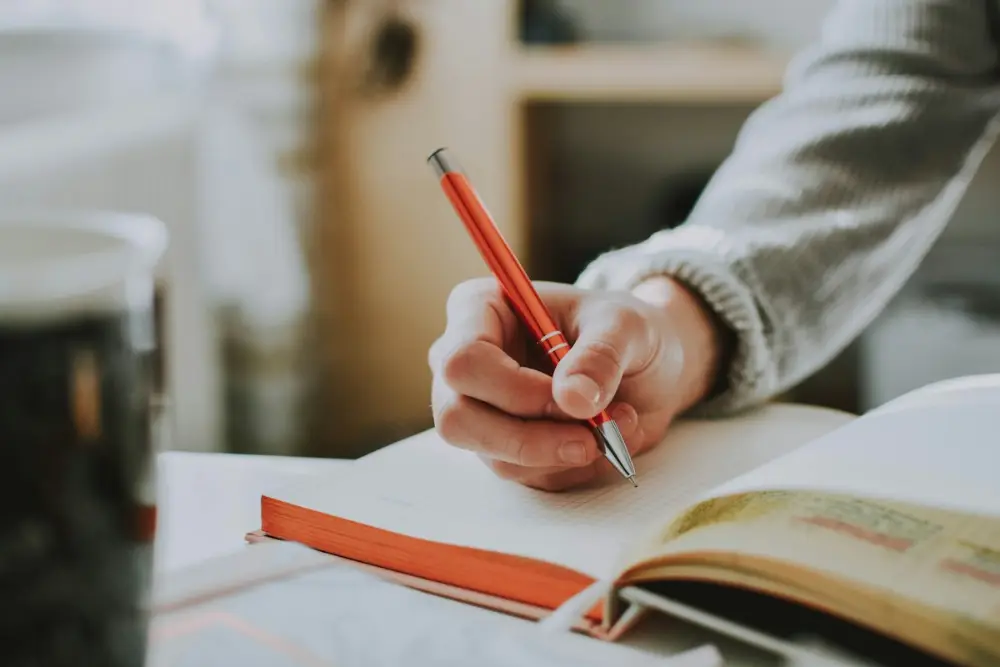 Student practising exam-style science questions