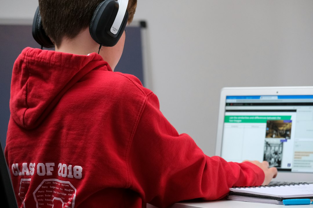 Student revising for a science exam online with a tutor